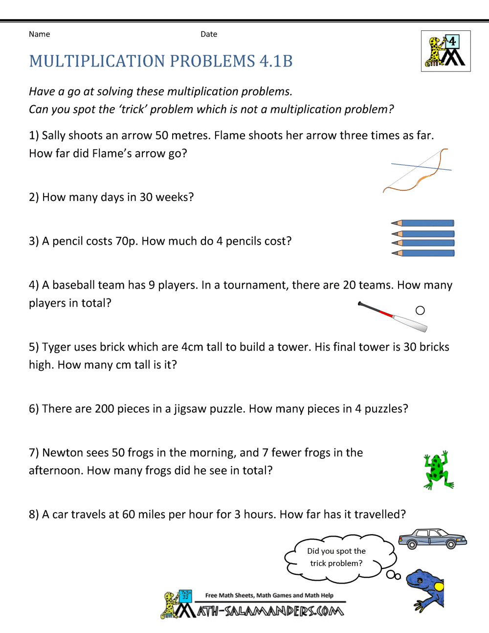 Sixth Grade (Grade 6) Problem Solving Strategies Questions