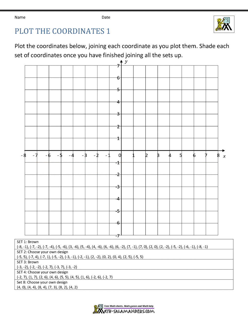 coordinate-graphing-worksheets