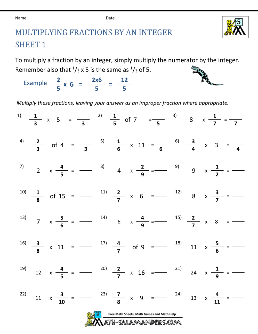 Fractions Puzzle Pdf Blank