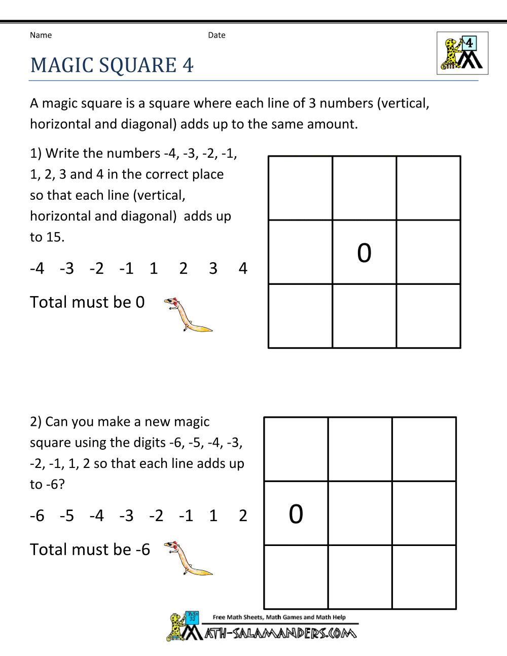 Maths homework number grids