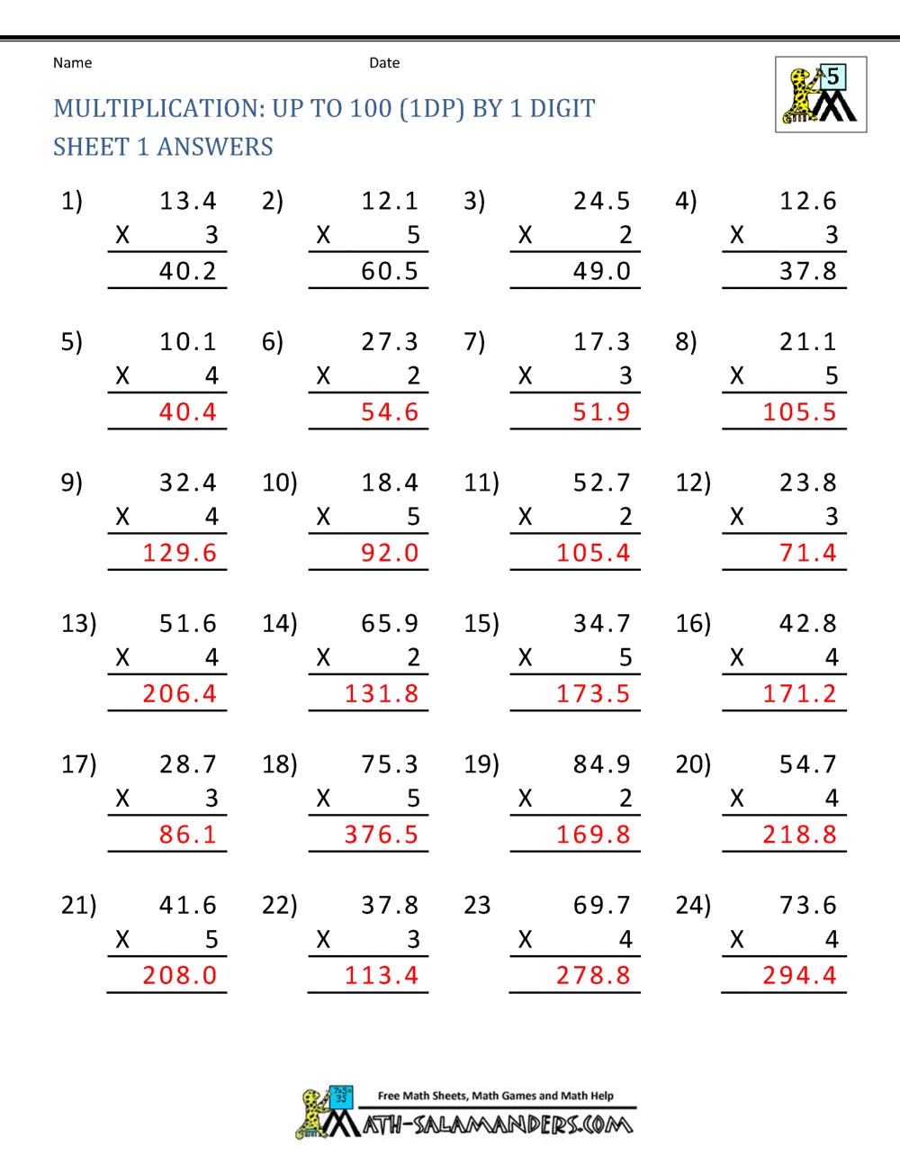 Printable Multiplication Sheets 5th Grade grade worksheets, free worksheets, education, worksheets, and printable worksheets 5th Grade Fraction Worksheets And Answers 2 1294 x 1000