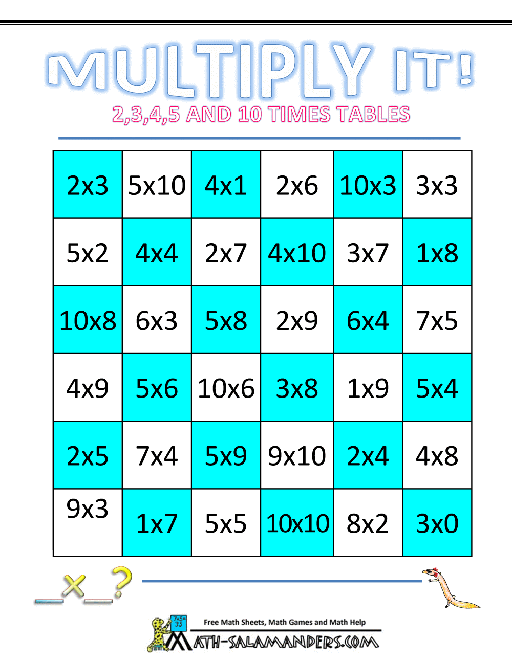 Math Multiplication Games
