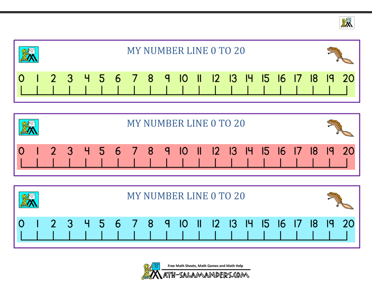 printable number line to 20 That are Wild Lucas Website