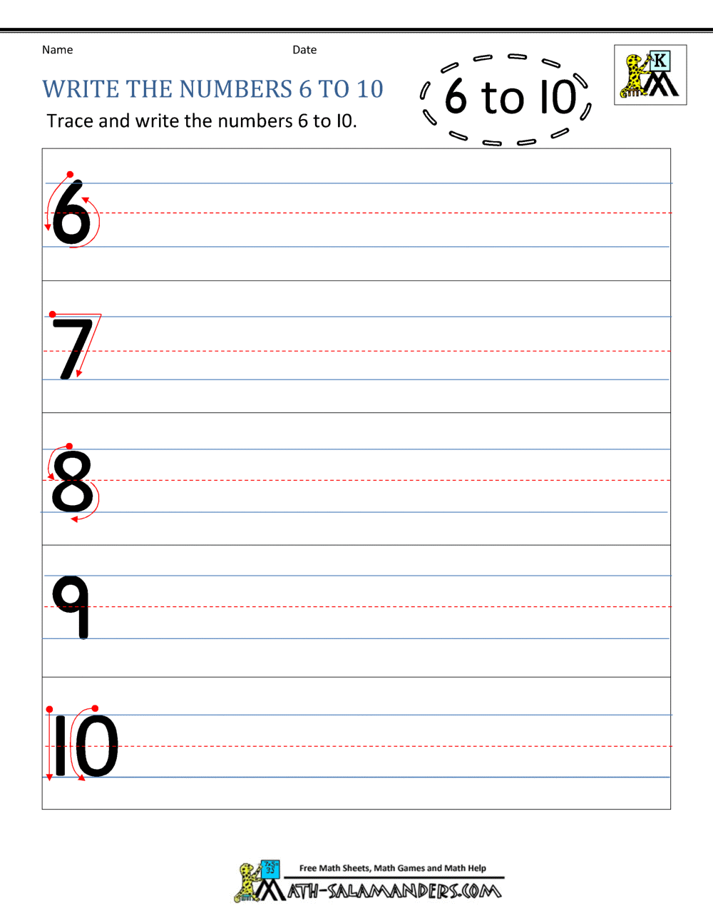 Write Numbers Worksheets Kindergarten Printable Kindergarten Worksheets