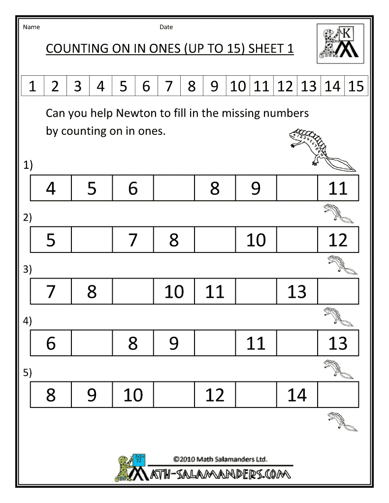 numbers Kindergarten counting 1  Flashcards printable For worksheet missing  worksheets 30 number