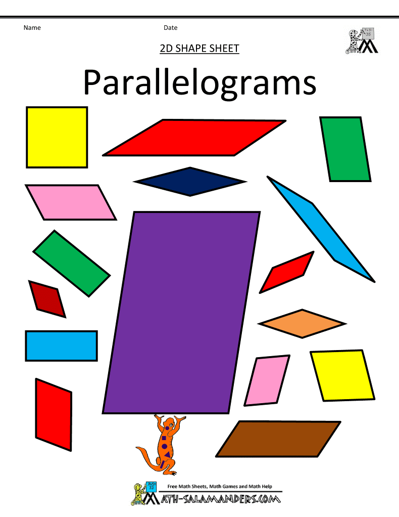 Parallelogram Printable Coloring Pages
