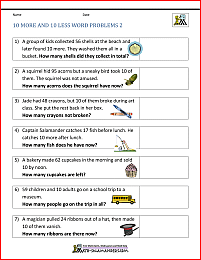 10 more 10 less word problems 2