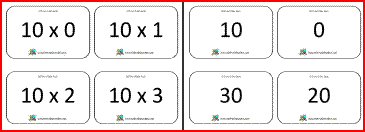 10 times table with answers Times tables flash cards 2 times table 