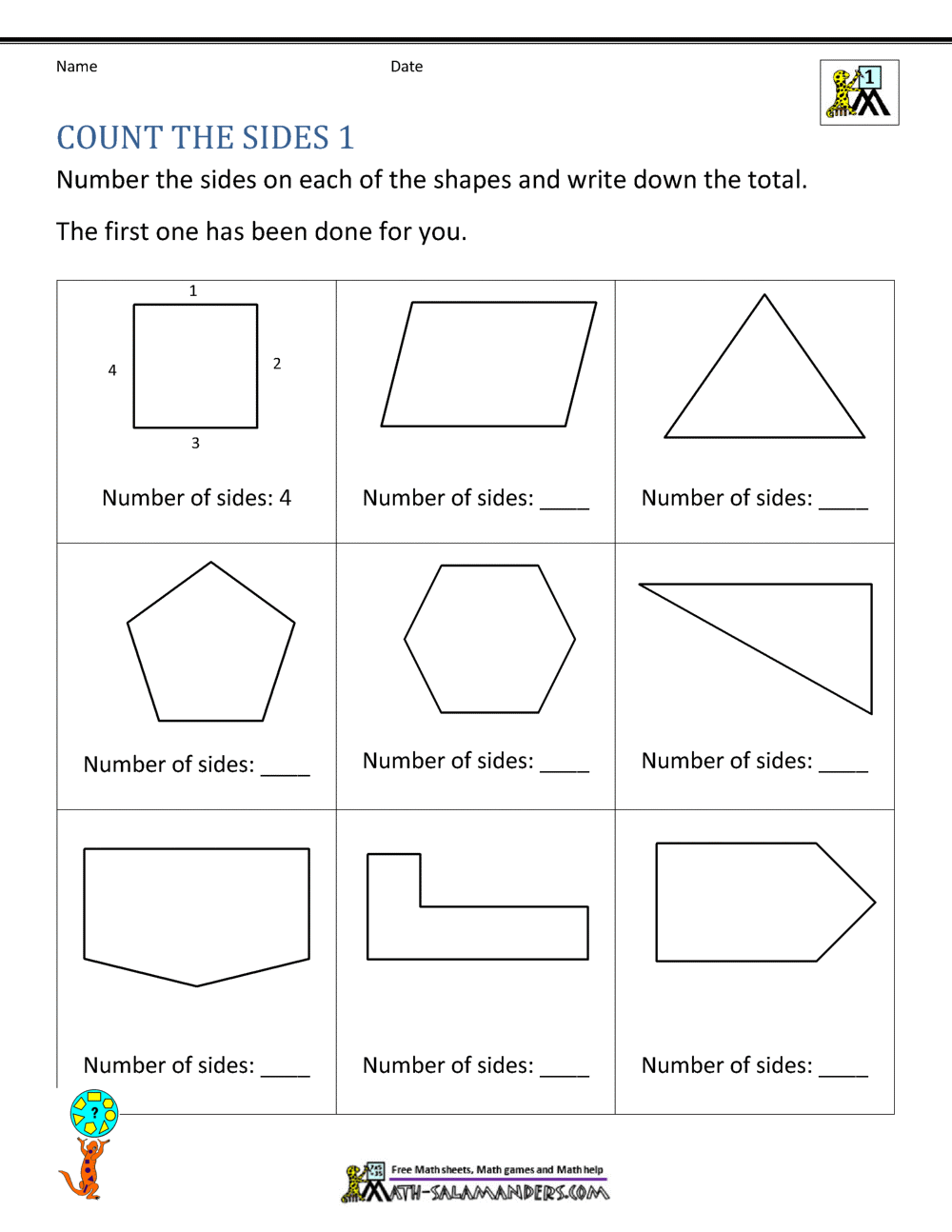 221d shapes worksheets 21st grade Throughout 2nd Grade Geometry Worksheet