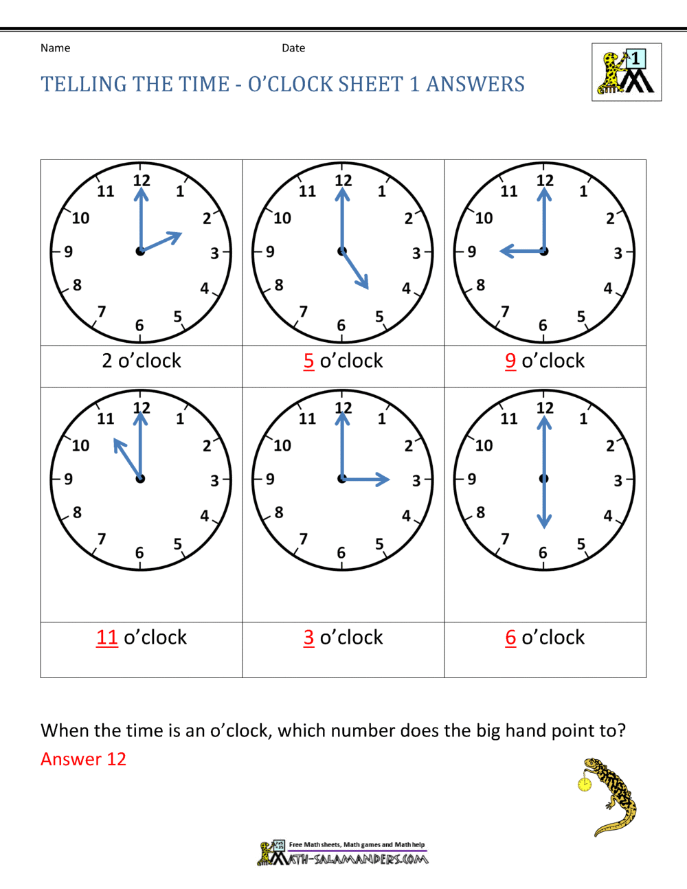 Teach/ Tell the TIME Chart FLIP Clock Maths Resources 
