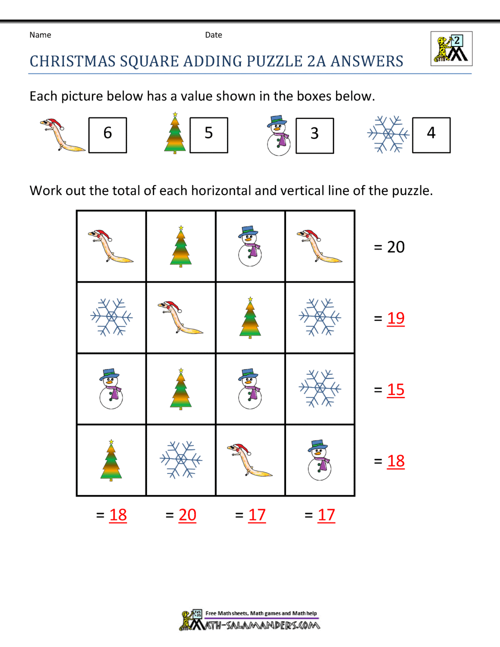 21nd Grade Christmas Math Worksheets Intended For 2nd Grade Math Worksheet Pdf