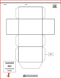 3d shape nets summer themed box net blank