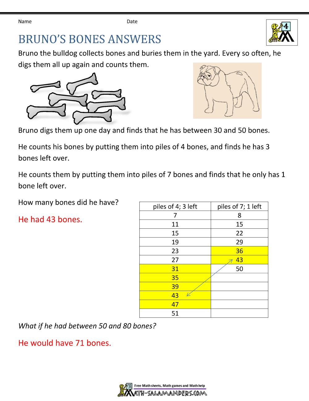 4th Grade Math Problems