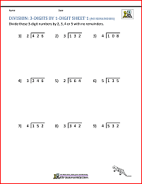 free division worksheets 4th grade image