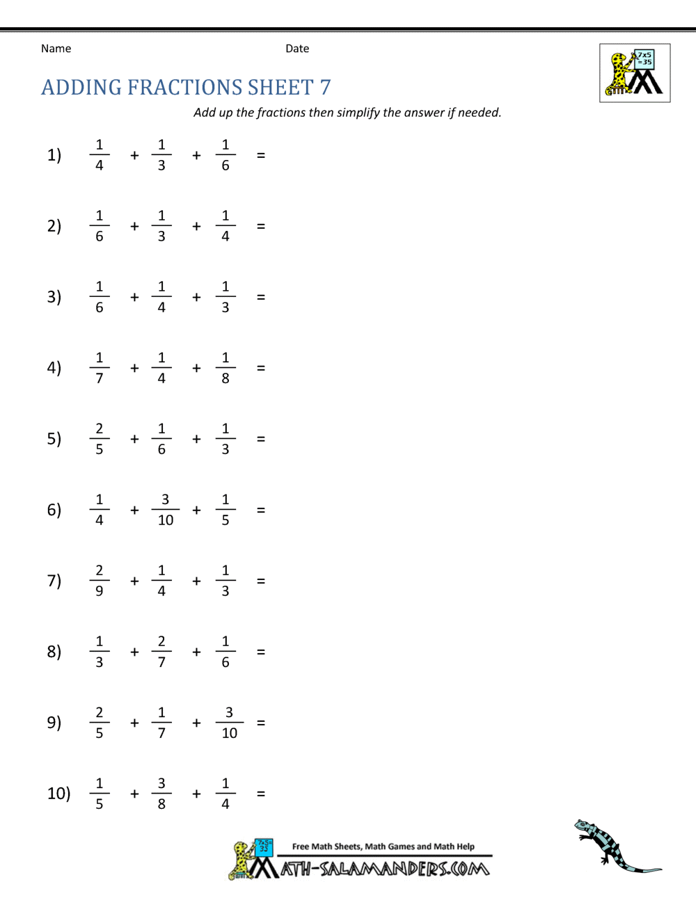 Cool 7Th Grade Fractions Worksheets Photos - Worksheet for Kids