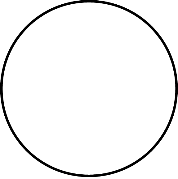 basic geometric shapes circle ns bw