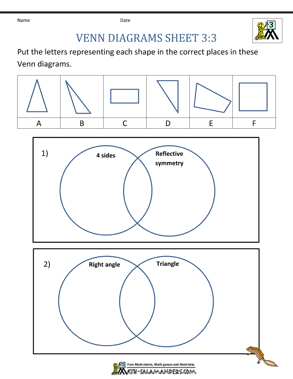 Venn Diagram Worksheets 25rd Grade For Venn Diagram Word Problems Worksheet