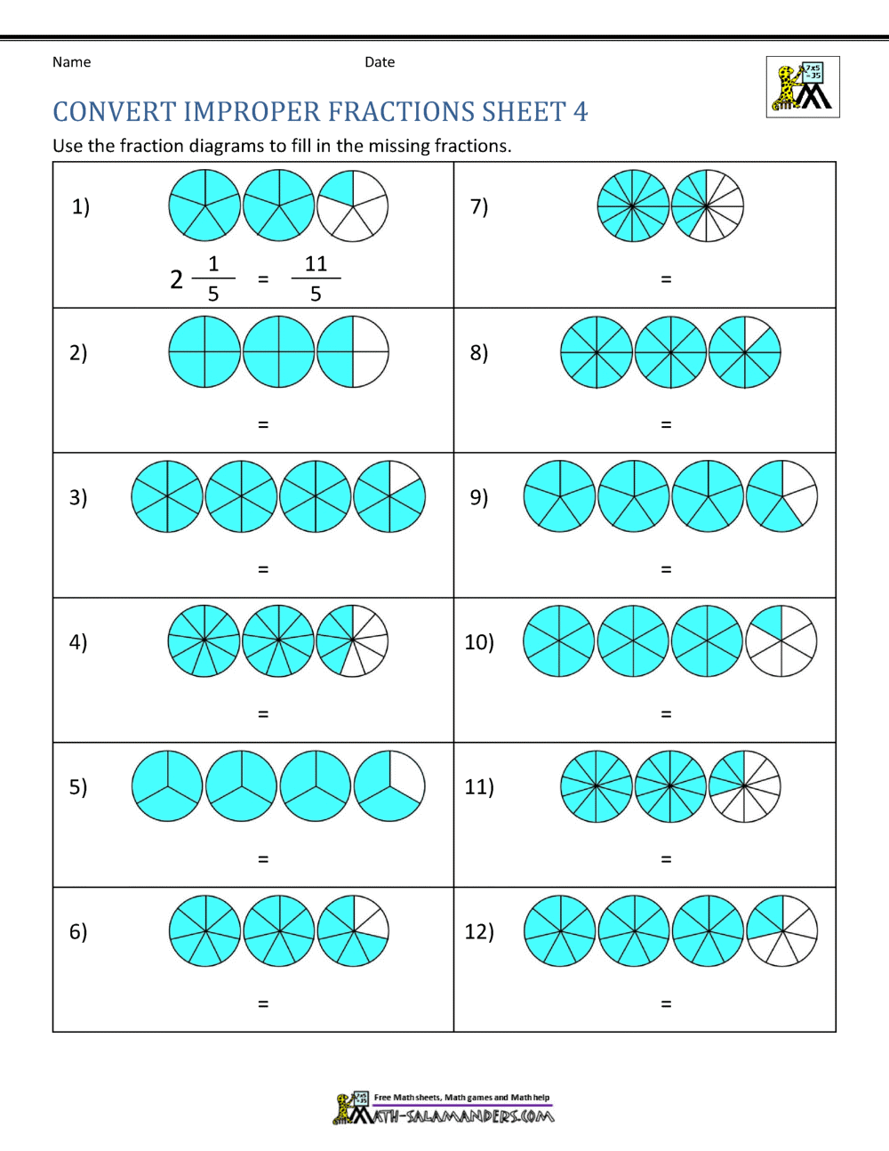 mixed-number-worksheets
