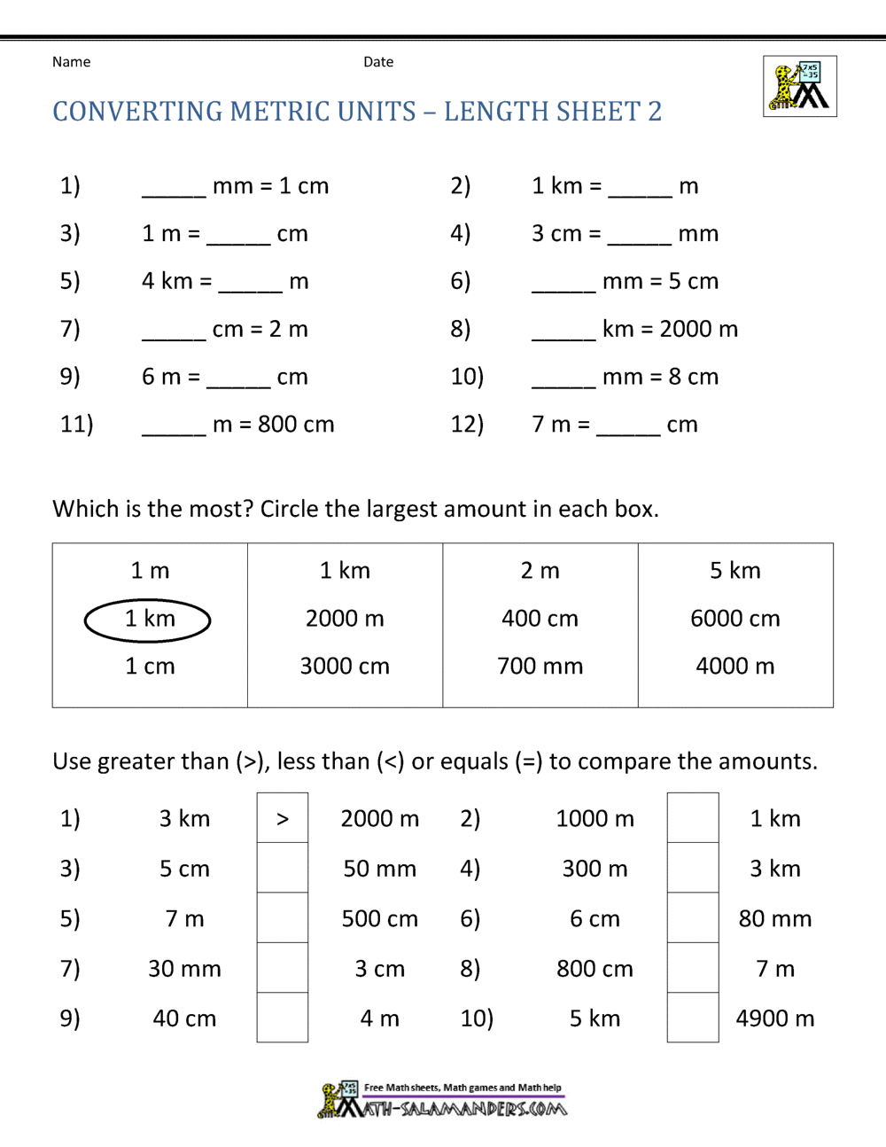Metric Conversion Worksheet Inside Metric Conversion Worksheet Chemistry