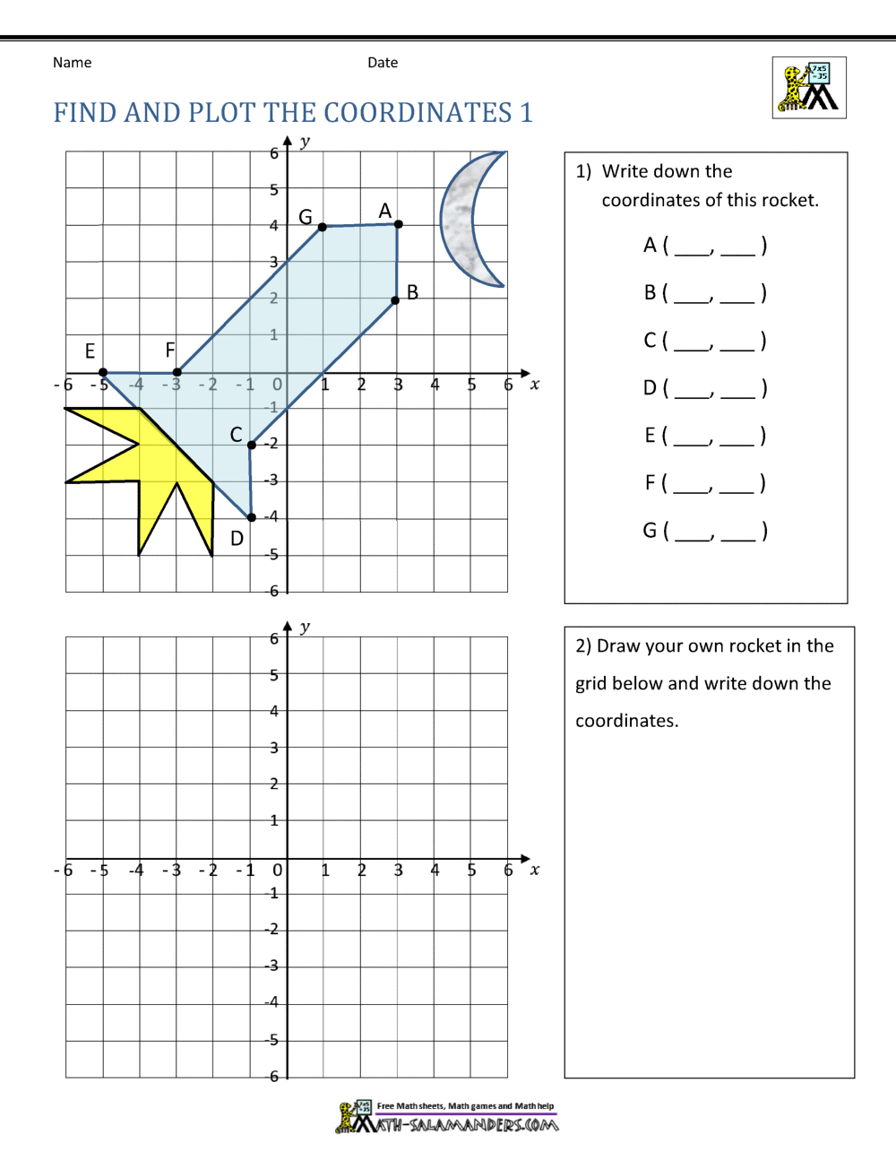 Coordinate Plane Worksheets - 22 quadrants For Plotting Points Worksheet Pdf