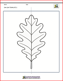 craft activities for fall oak leaf template 1
