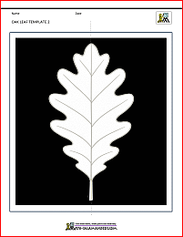 craft activities for fall oak leaf template 2