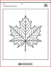 craft activities for fall sycamore leaf template 1