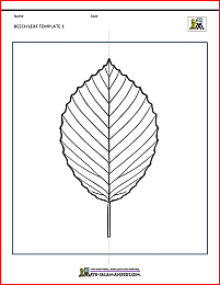 fall craft activities beech leaf template 1