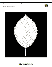 fall craft activities beech leaf template 2