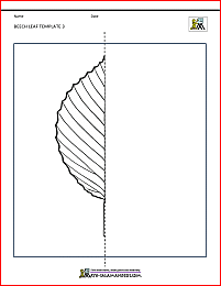 fall craft activities beech leaf template 3