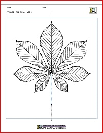 fall craft activities conker leaf template 1