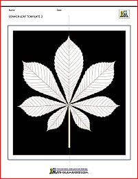 fall craft activities conker leaf template 2