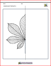 fall craft activities conker leaf template 3