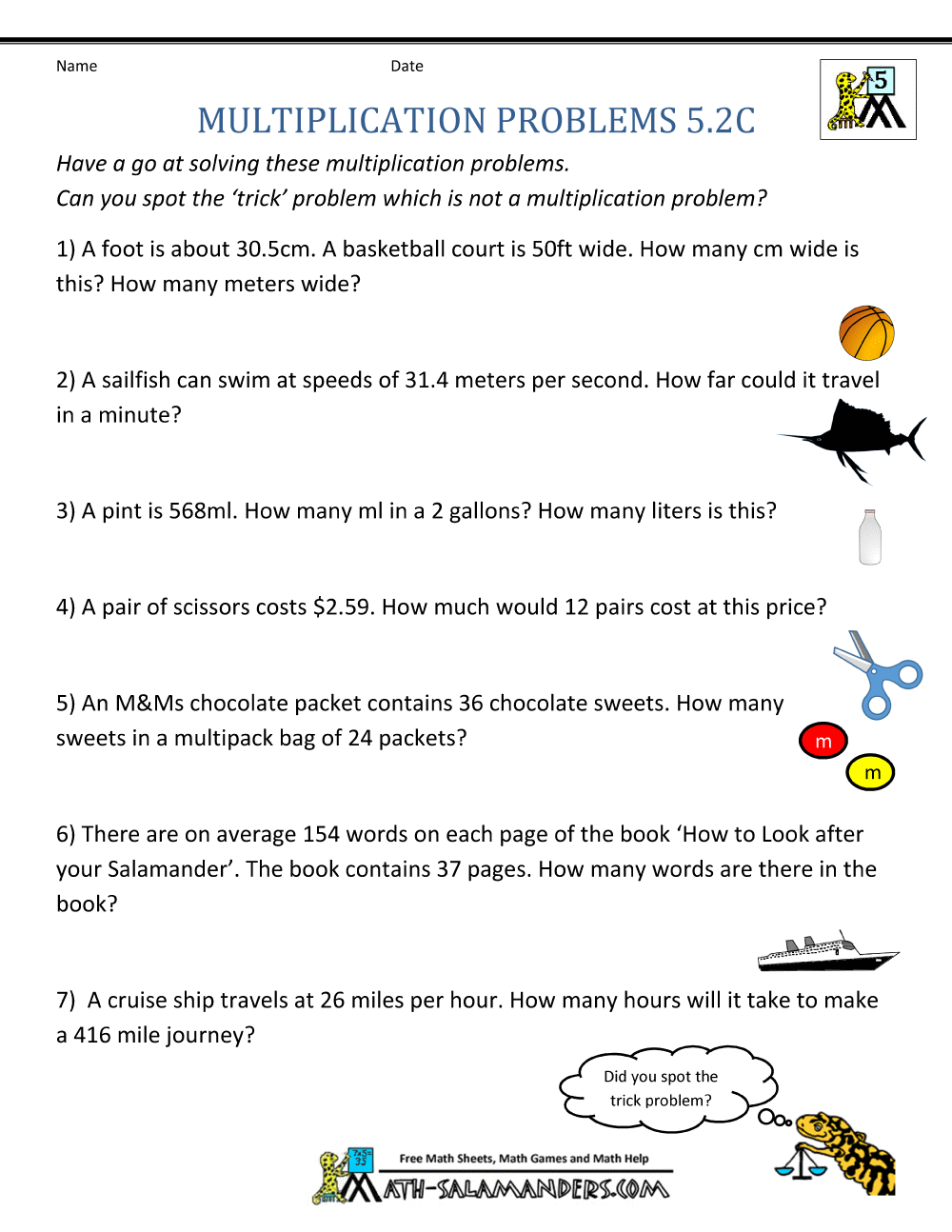 multiplication word problems 5th grade pdf