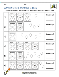 place value ones and tens image
