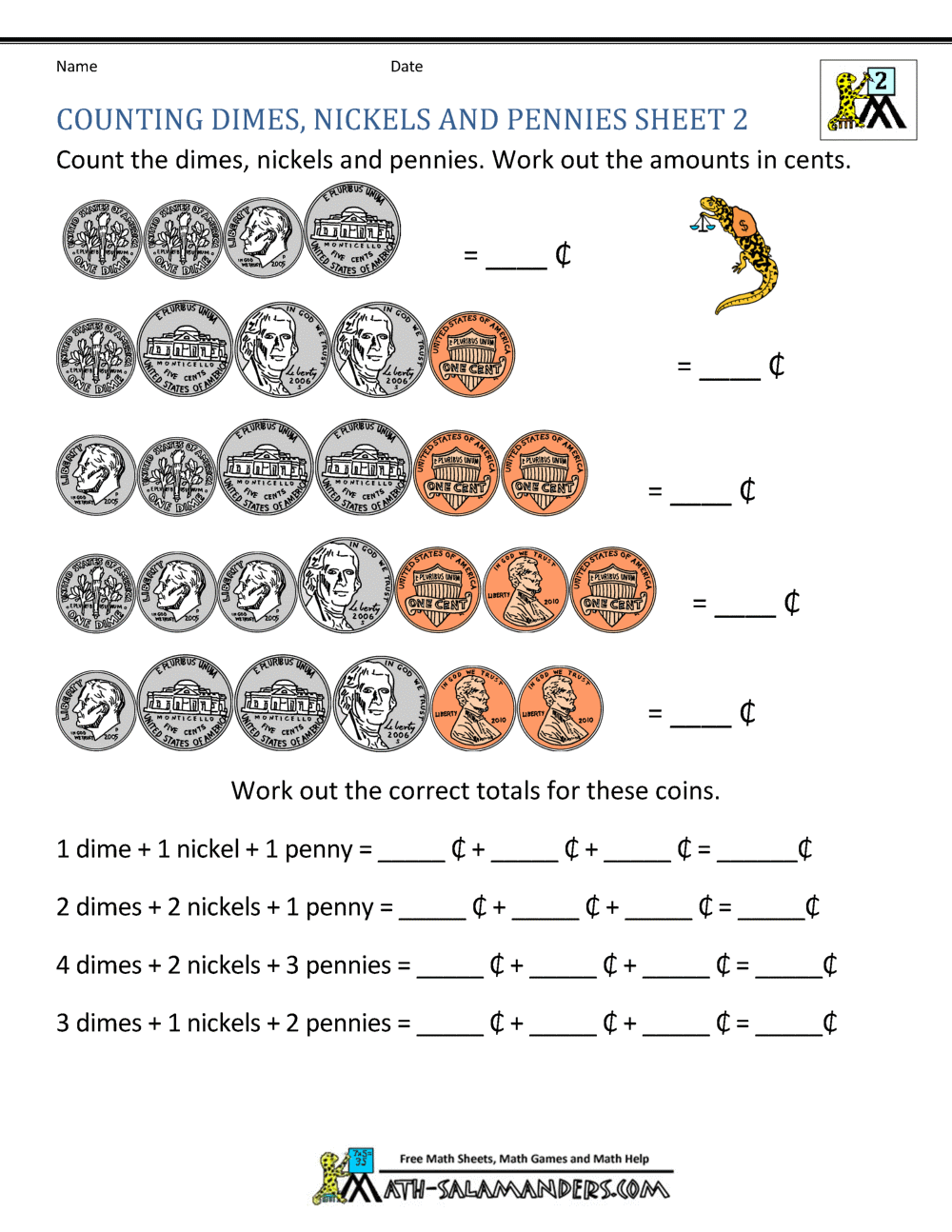 Counting Money Printable Worksheets | Search Results ...