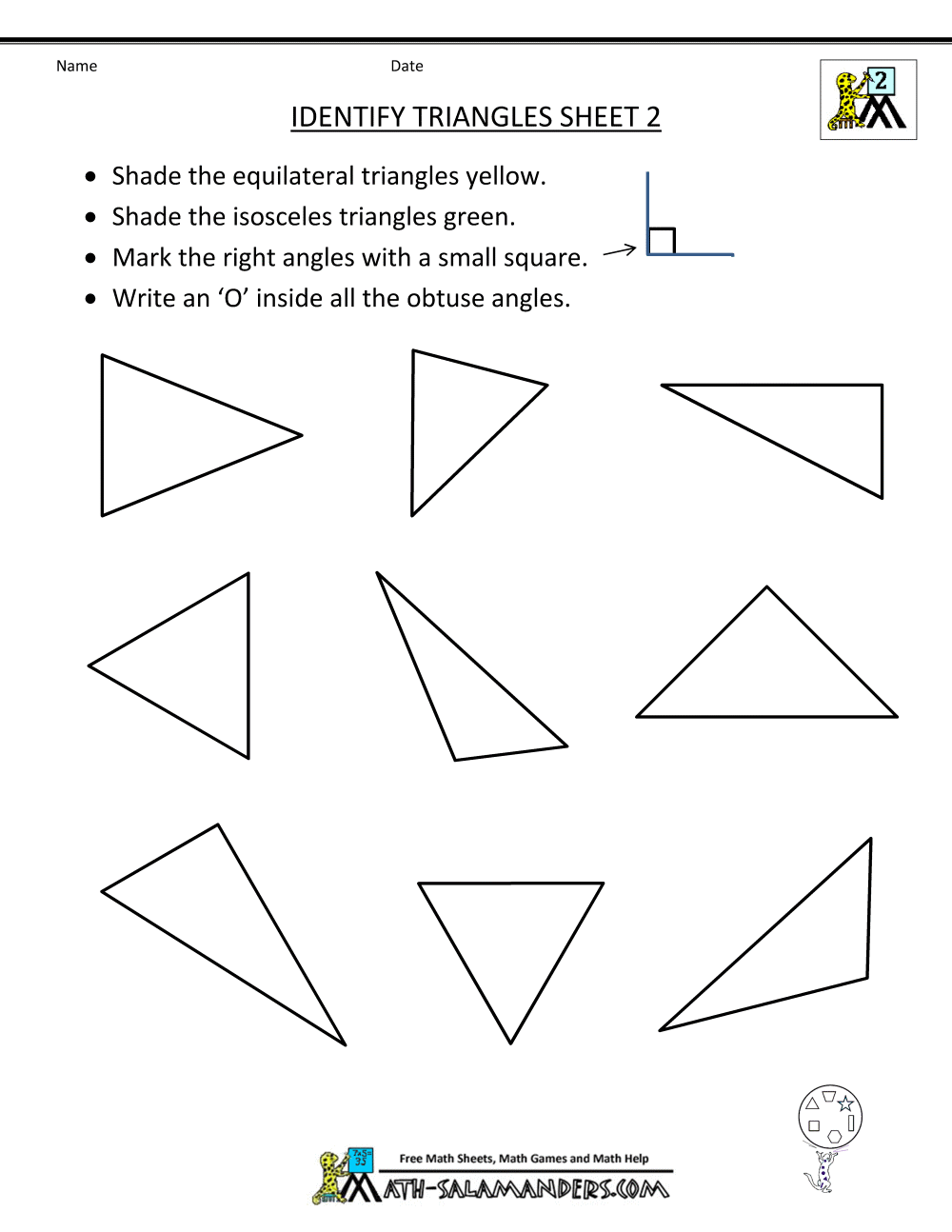 Second Grade Geometry In 2nd Grade Geometry Worksheet