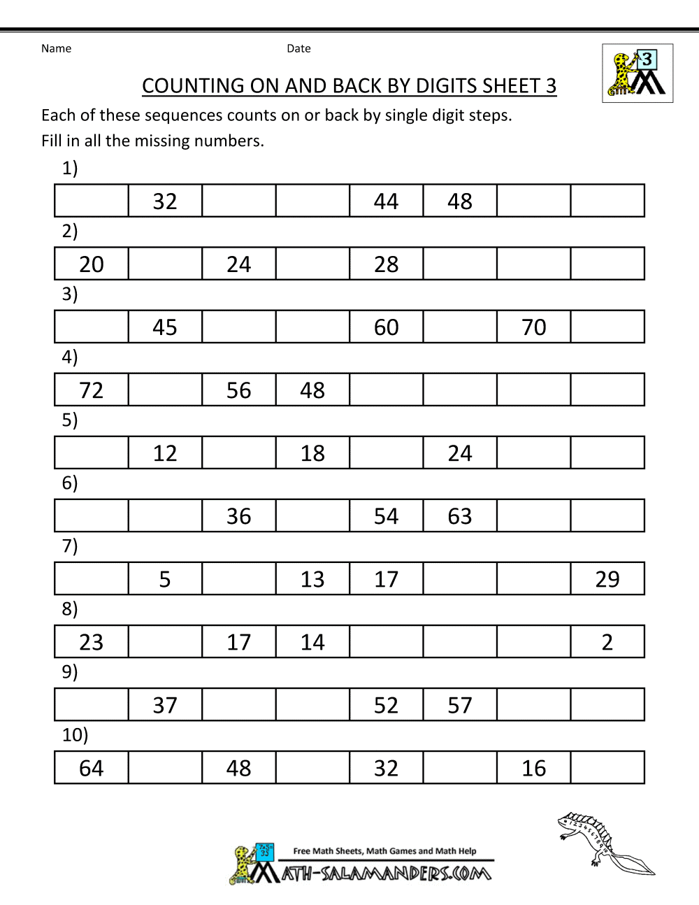 Practice Math Worksheets 3rd Grade