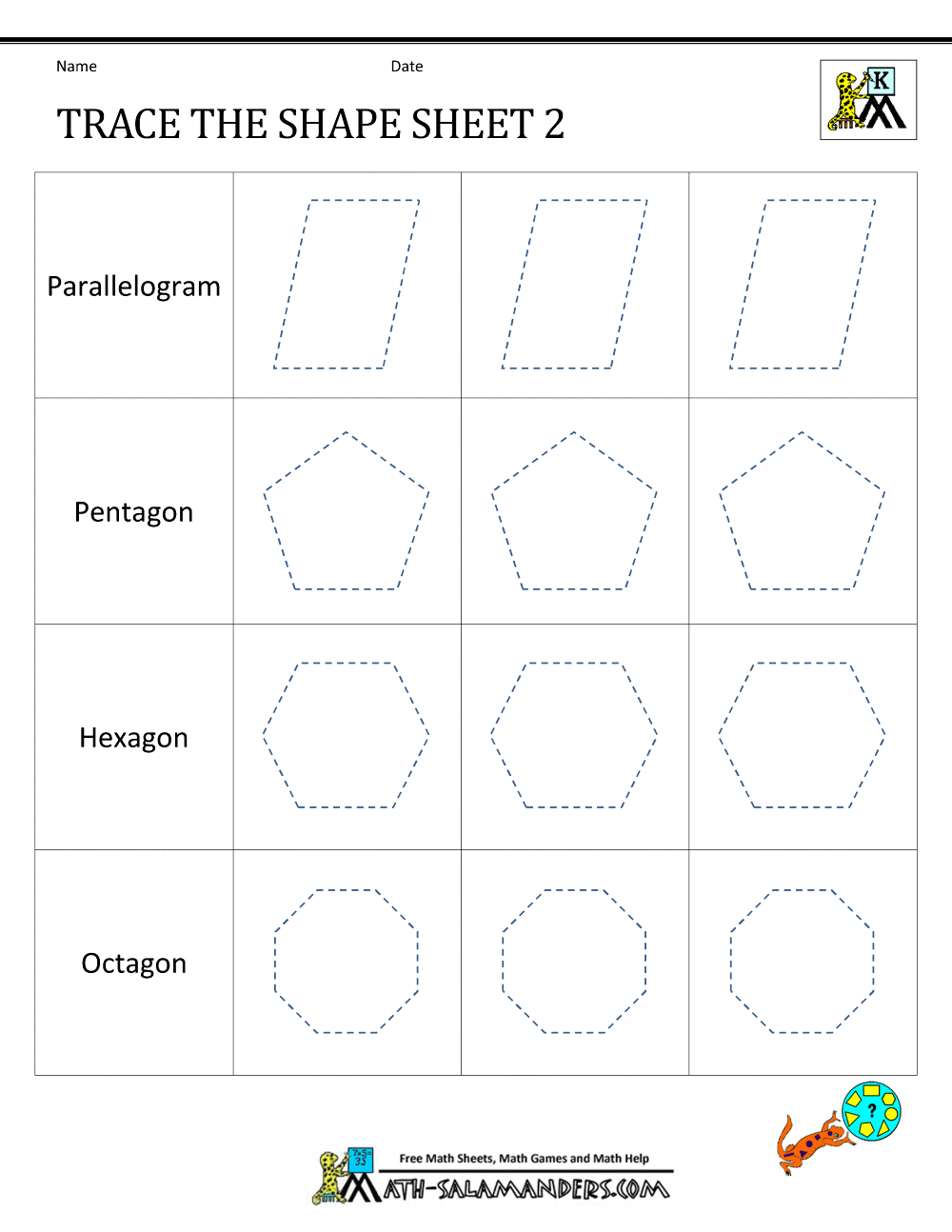 11d Shapes Worksheets For 2 Dimensional Shapes Worksheet