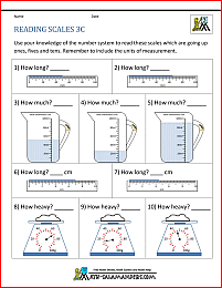 3rd Grade Measurement Worksheets