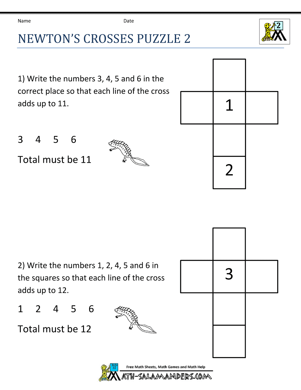 Math Puzzles 2nd Grade