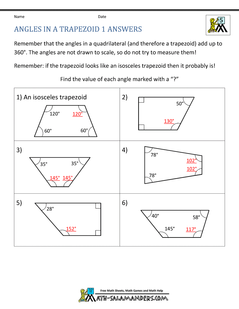 24th Grade Geometry Inside Lines And Angles Worksheet
