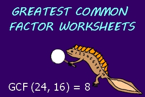Greatest Common Factor Worksheets image