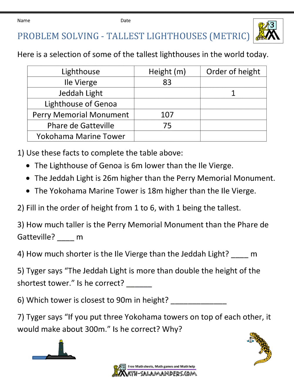 Math Word Problems for Kids For Integers Word Problems Worksheet