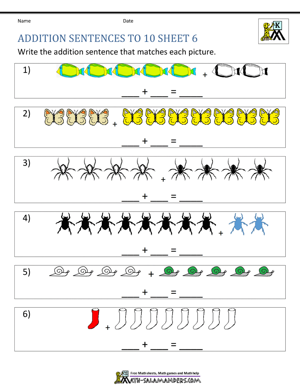 Sentences For Kindergarten - Kindergarten