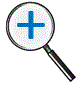 magnifier icon blue