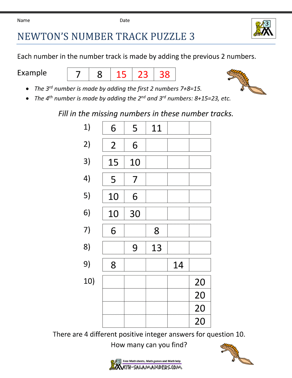 Math Puzzle Worksheets 11rd Grade Regarding Double Cross Math Worksheet Answers