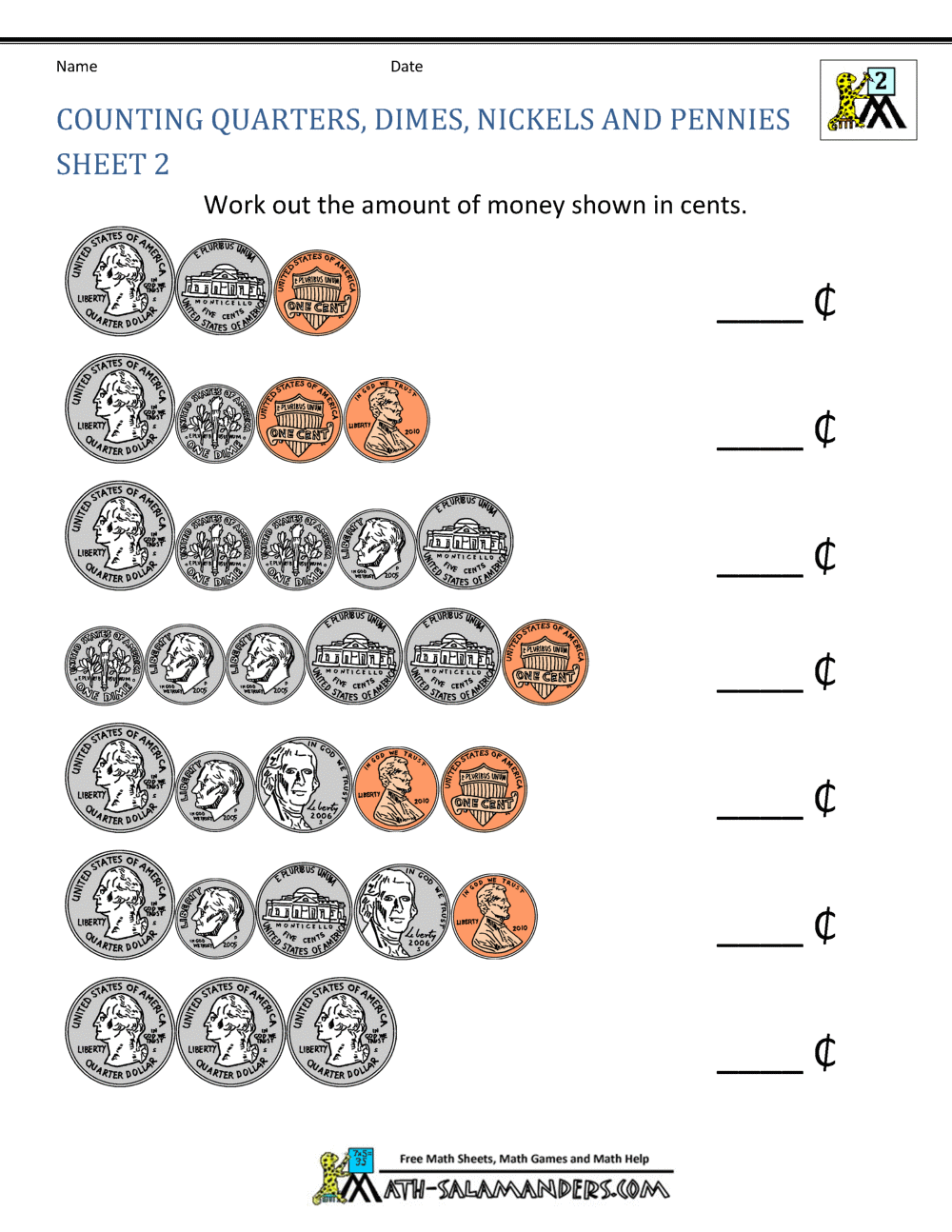 NEW 738 FREE WORKSHEETS ON COUNTING MONEY 1ST GRADE ...