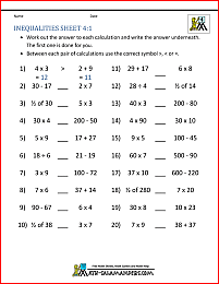 4th Grade Math Practice Multiples, Factors and Inequalities