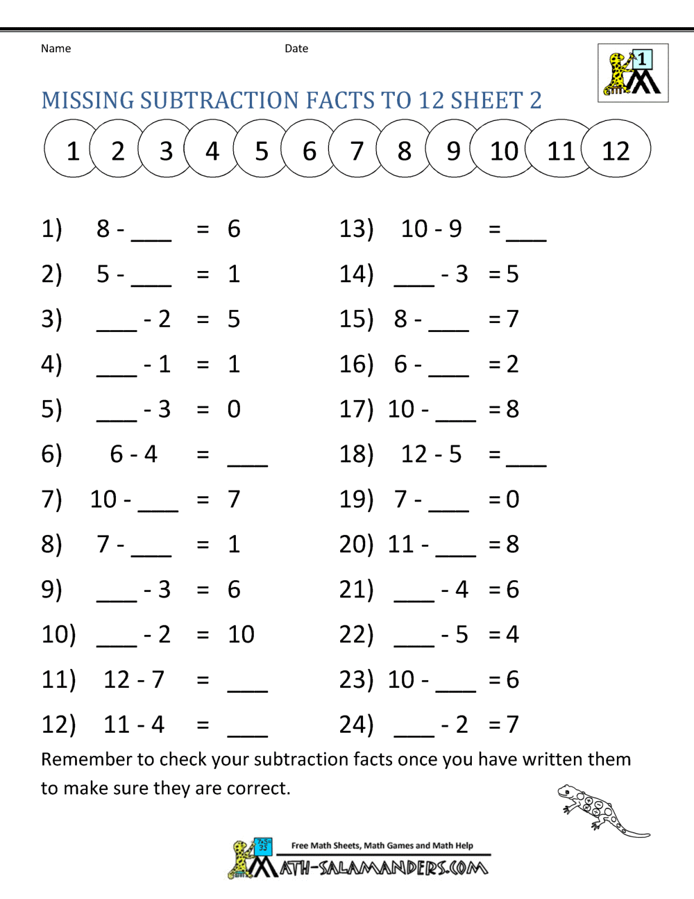 missing number worksheet: NEW 787 FILL IN THE MISSING ...